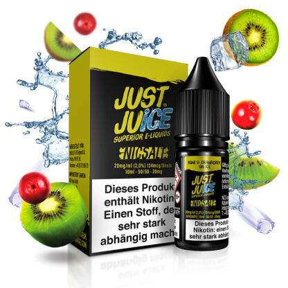 Just Juice Nikotinsalz Liquid 10ml Kiwi & Cranberry on Ice 20mg
