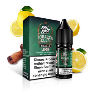 Just Juice Nikotinsalz Liquid 10ml Tobacco Club Lemon 20mg