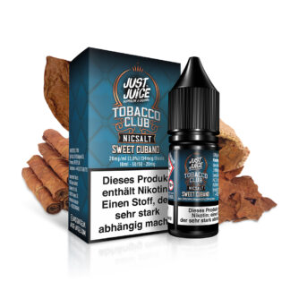 Just Juice Nikotinsalz Liquid 10ml Tobacco Sweet Cubano