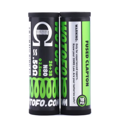 Wotofo Fused Clapton Coil 0,5Ohm Prebuilt 10er