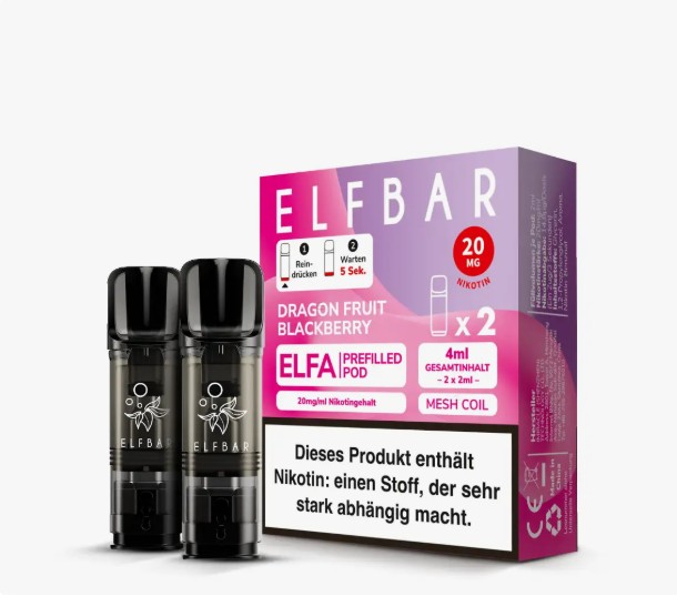 ElfBar ELFA Prefilled Pod 2ml 2er Pack verschiedene Geschmacksrichtungen