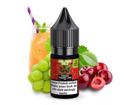 OWL Non Salt Liquid 10ml Kirsch Trauben Limo