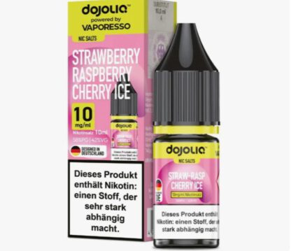 DOJOLIQ NicSalt Liquid 10ml Strawberry Raspberry Cherry Ice
